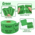 thumbnail image 4 of THOPBPRK 500 Raffle Tickets Double Roll, Raffle Tickets Roll with Name and Phone Number Information, Paper Raffle, Events, Class Reward & Door Prize for Halloweeen Christmas Party (Green), 4 of 5