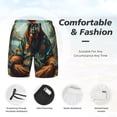 thumbnail image 3 of Cauagu Forest Meditating Gorilla Print Mens Swim Trunks Quick Dry Board Shorts Swim Shorts with Compression Liner Bathing Suits-X-Large, 3 of 6