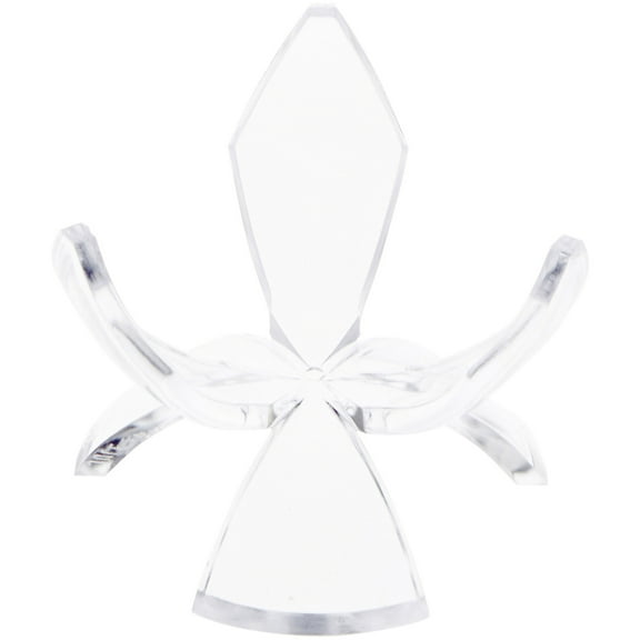 Plymor Clear Acrylic Ball or Sphere Flower Petal Display Holder Stand, 1.875" H x 2.5" W x 2.5" D (6 Pack)