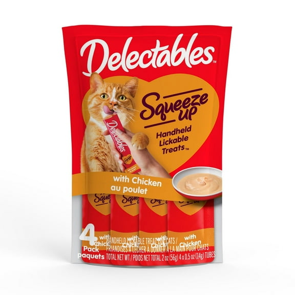 Delectables Chicken Squeeze Up Wet Cat Treat 4 Pack
