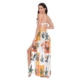 thumbnail image 3 of FORMRS Womens Beach Sarong Semi-Sheer Bikini Wrap Skirt Swimsuit Cover-ups, Cartoon Plants, 3 of 7
