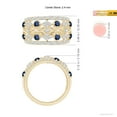 thumbnail image 4 of ANGARA Natural Art Deco Style Sapphire Broad Anniversary Ring in 14K Yellow Gold for Women (Size-2.4mm) | September Birthstone, Anniversary, Jewelry Gift for Women | Natural Blue Sapphire Ring, 4 of 9