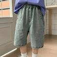 thumbnail image 2 of Boys Jean Shorts 5-6 Years Jorts for Boys Baggy Jorts Boys Denim Shorts Kids Baggy Jorts Boys Summer Shorts With Pockets #Light Blue, 2 of 6