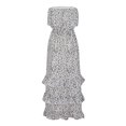 thumbnail image 6 of USSUMA Sleeveless Off Shoulder Maxi Summer Dresses for Women 2022 Strapless Bandeau Slit Floral Sundresses for Women Beach Ruffle Tiered Flowy Long Plus Size Women's Dresses Wedding Guest, 6 of 6