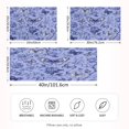thumbnail image 4 of Blue Butterfly and Flower Pattern Queen Size Pillowcase Silky Smooth Finish Anti Wrinkle Design Easy Envelope Closure 20x30in, 4 of 9