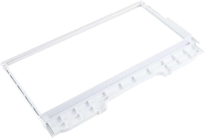 Whirlpool W11127833 OEM, White French Door Refrigerator Crisper Drawer Cover Frame