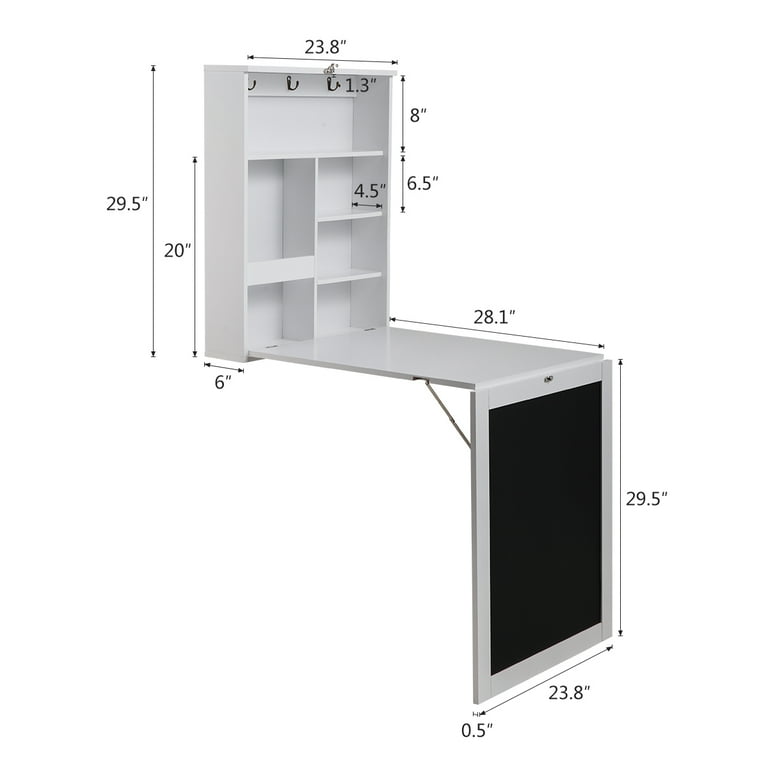  AQAQ Wall Mounted Desk/Learning Book Table/Folding