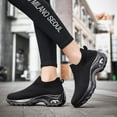 thumbnail image 5 of Women's Slip-On Walking Shoes - Breathable Mesh Sneakers with Comfort Cushion for All-Day Wear and Leisure, 5 of 12