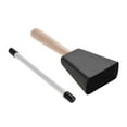 thumbnail image 4 of Professional Metal Cowbell with Wooden Handle Mallet Percussion Instrument, 4 of 7