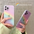 thumbnail image 1 of Iphone 11 Case Pink Rainbow Transparent Phone Case For iPhone 13 Pro Max 12 Mini 11 X XS XR 7 8 Plus SE Fashion Soft Shockproof Cover, 1 of 6