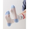 thumbnail image 4 of Womens Cute Cartoon Embroidered Crew Socks 3-Pair Pack Fun Patterned Cotton Knit Soft and Stretchy Casual Style - 3 pcs-C, 4 of 7