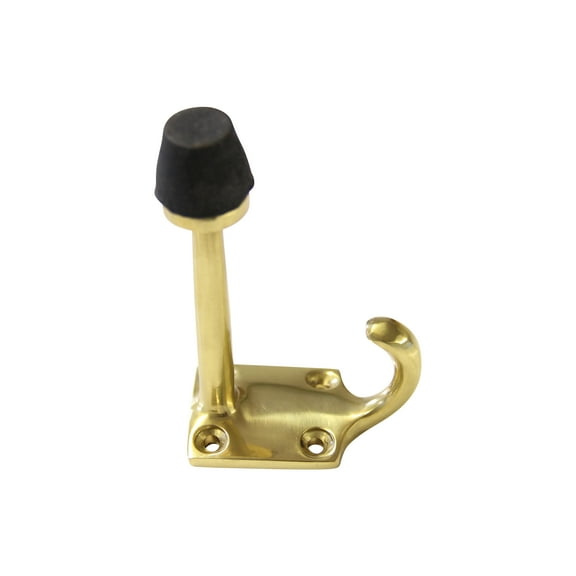RCH Hardware HK-BR2255-93 Brass Wall Hook, 3.7 Inch, Polished Brass