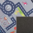 thumbnail image 5 of Kids Rug Non-Slip Play Mat with Houses & Streets in Grey, 5 of 5