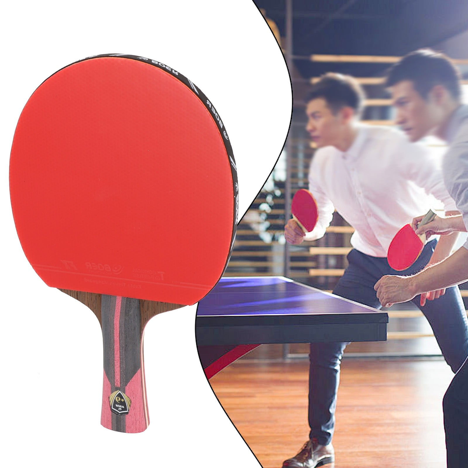 6 Star Control Table Tennis Racket 7 Ply Wood for Ping Pong Bat Long Handl