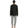 thumbnail image 3 of Hanes Men's and Big Men's Comfortsoft Long Sleeve Crew and Cotton Flannel Pajama Pants Set, 2-Piece, 3 of 5