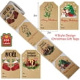 thumbnail image 4 of 200Pcs Christmas Gift Tags Sticker, Self-Addhesive Christmas Labels for Gifts Sticker, Kraft Paper Christmas Labels with 4 Christmas Patterns, Christmas Tag Sticker for Gift Bags, Cards, Envelope, 4 of 5