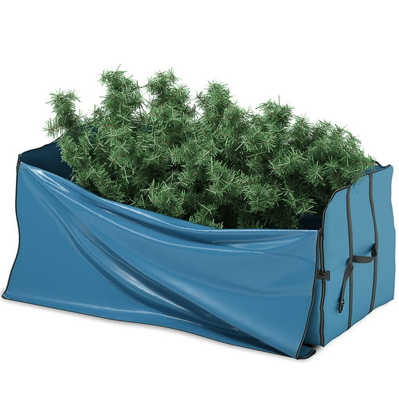 Hearth & Harbor Wide Opening Christmas Tree Storage Bag - Large Christmas Tree Storage Box Container Made from Durable Waterproof Fabric with Handles & Dual Zipper - Fits Up to 9 ft Holiday Trees