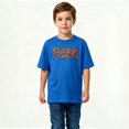 thumbnail image 2 of Boys Graphic T-Shirt Tiger Stripe Mascot Wild Animal Kids Tees 100% Cotton Short Sleeve Tops Ages 4-13Y, 2 of 4