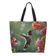 thumbnail image 3 of Fuzoiu Humming Bird 1 Print Tote Bags for Women,Shoulder Bag, Gym Tote,Top Handle Ladies Shoulder Bags for Work Beach Travel and Shopping Grocery, 3 of 9