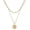 A. Gold-plated, variant on Women's Letter Necklace - Easter Gift, 14K Gold/Silver Plated Delicate Letter Necklace, Stylish and Versatile, Multi-Layer Paperclip Chain Necklace Pendant Jewelry Gift