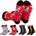 thumbnail image 3 of Calcetines de vestir divertidos para hombre, calcetines de algodón con patrón de juego de universo de diseño loco, regalos novedosos, EU 44-49, 3 of 4
