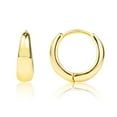 thumbnail image 3 of Alexcraft 14K Gold Plated Sterling Silver Small Chunky Hoop Earrings for Women, 3 of 6
