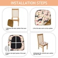 thumbnail image 4 of Schnauzer Dog and Flower Seat Covers for Dining Room Chairs Set Of 4,Stretch Printed Washable Chair Seat Cover with Elastic Ties and Button,Removable Waterproof Couch Cushion Covers, 4 of 6