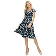 thumbnail image 3 of Haute Edition Women's V-Neck Skater Dress, 3 of 4