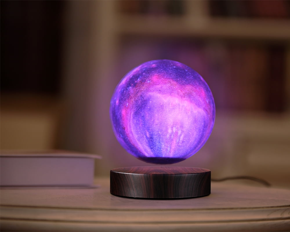 VGAzer Levitating Moon Lamp,Floating Moon lamp,Floating and Spinning in Air  Freely with 3D Printing Moon Lamp Has 16 Colors 20 Modes for Unique