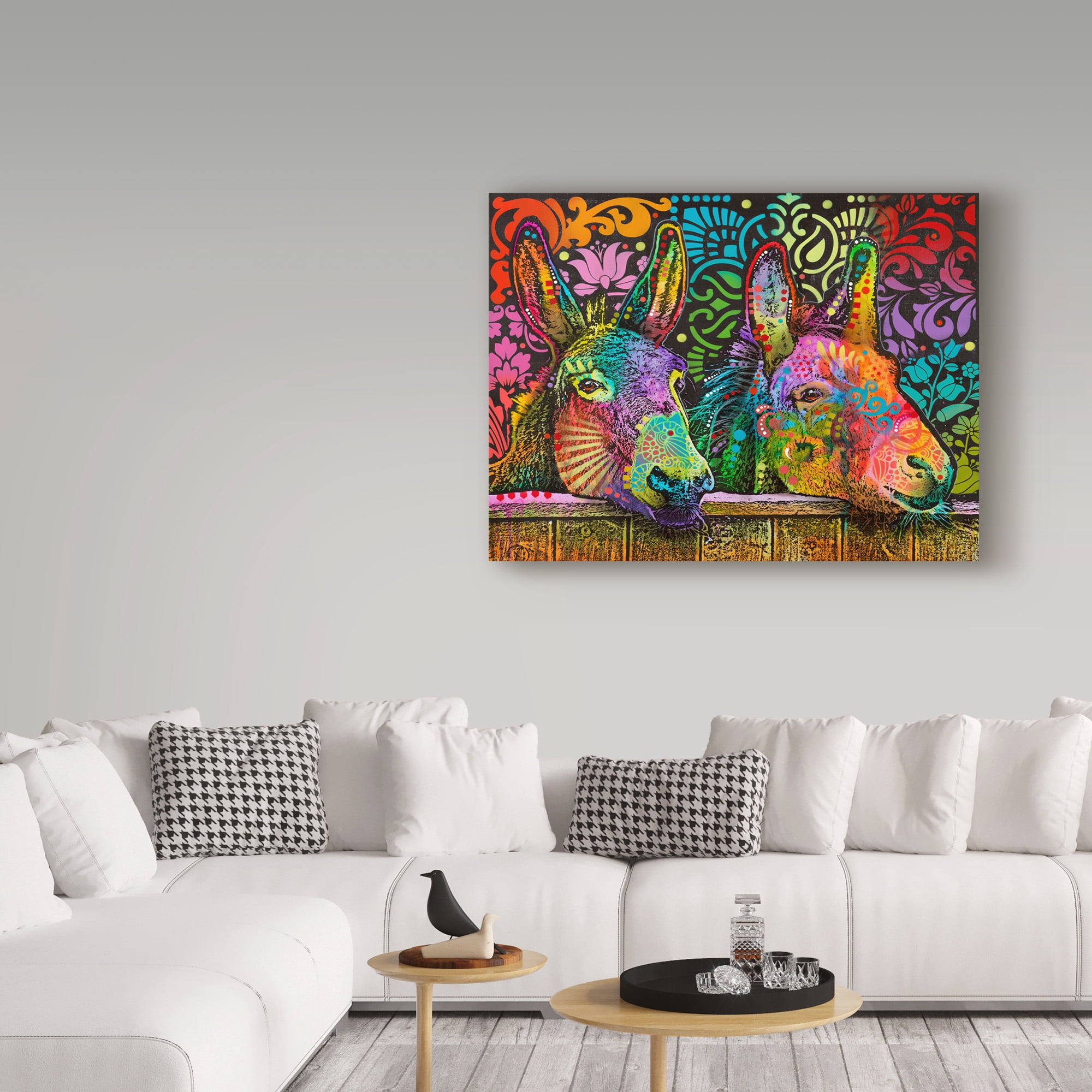 Trademark Fine Art 'Donkeys' Canvas Art by Dean Russo