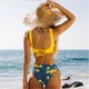 thumbnail image 4 of Traje de baño de bikini para mujer Traje de baño de dos piezas con cordones cruzados en la parte delantera, 4 of 5