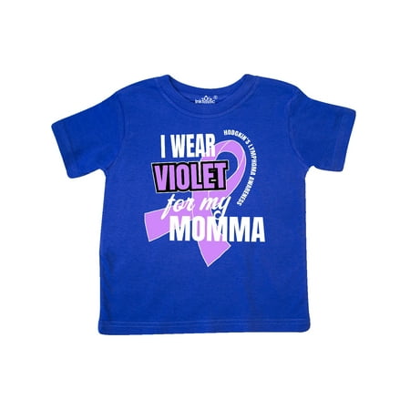 

Inktastic I Wear Violet For My Momma Hodgkins Lymphoma Awareness Gift Toddler Boy or Toddler Girl T-Shirt