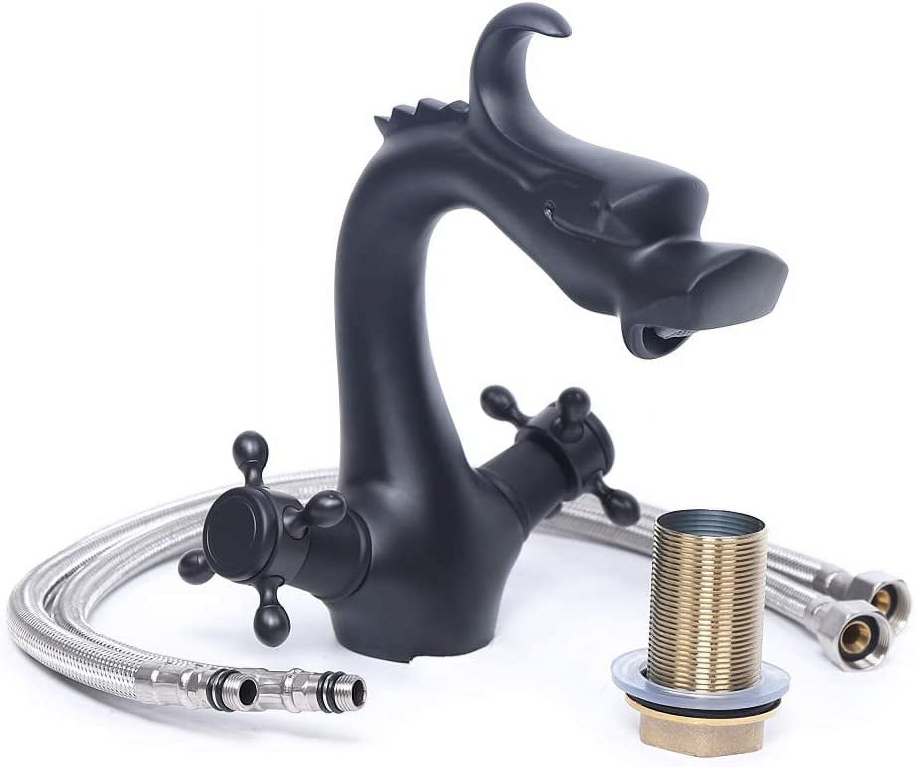 MONIPA Black Dragon Design Bathroom Basin Sink Mixer Faucet Taps Retro Kitchen Faucet Cold Hot Faucet Modern Commercial Stainless Steel Faucet