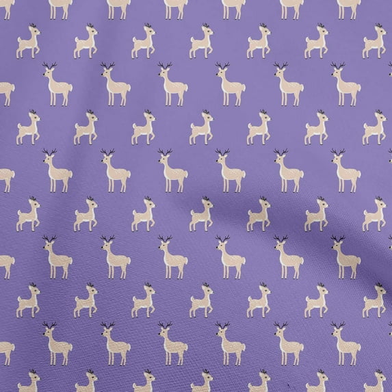 oneOone Cotton Cambric Medium Purple Fabric Animal Fabric For Sewing Printed Craft Fabric By The Yard 56 Inch Wide