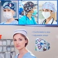 thumbnail image 3 of Operating Hats Nurses Gourd-shaped Long-time Service Pure Color Dull Polish Assorted Colors Buttons Christmas Day Bouffant Caps, 3 of 4