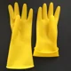 thumbnail image 5 of Xiao Hua Guantes reutilizables para lavavajillas y limpieza doméstica, guantes de goma, guantes de cocina de vinilo amarillos (3 pares) (tamaño mediano), 5 of 5