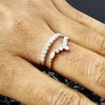 thumbnail image 3 of TAAPSEE JEWELS Classy Enhancer Ring Guard 14k White Gold Plated Marquise Cut Cubic Zirconia, 3 of 5