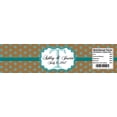 thumbnail image 2 of 100 Kraft Paper and Teal glitter dots Wedding Anniversary Engagement Party Water Bottle labels Birthday Party Easy to Use Self Stick Labels, 2 of 4