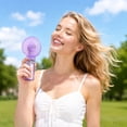 thumbnail image 3 of Portable Handheld Fan, Mini USB Rechargeable, Compact & Lightweight, 4-Speed Adjustable, Battery-Powered, Quiet & Perfect for Travel & Outdoor(Purple), 3 of 8