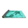 thumbnail image 2 of Ahgly Company Indoor Rectangle Abstract Turquoise Blue Modern Area Rugs, 4' x 6', 2 of 4