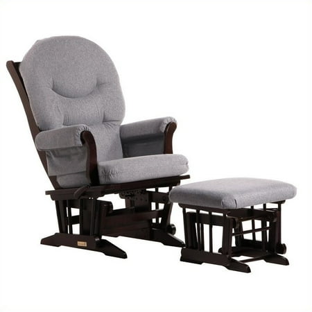 Dutailier Dark Grey Multiposition, Reclining Sleigh Glider and Ottoman Set