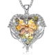 thumbnail image 1 of Collar con colgante de alas de ángel shaofei C-Amarillo (latón) tono plateado/dorado, 1 of 5