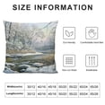 thumbnail image 5 of Orinice Snowy River Forest Rocks Graphic Decorative Cushion Pillow Cover for Home, Square Winter Printed on Both Sides, 1PC 20x20in, 5 of 5
