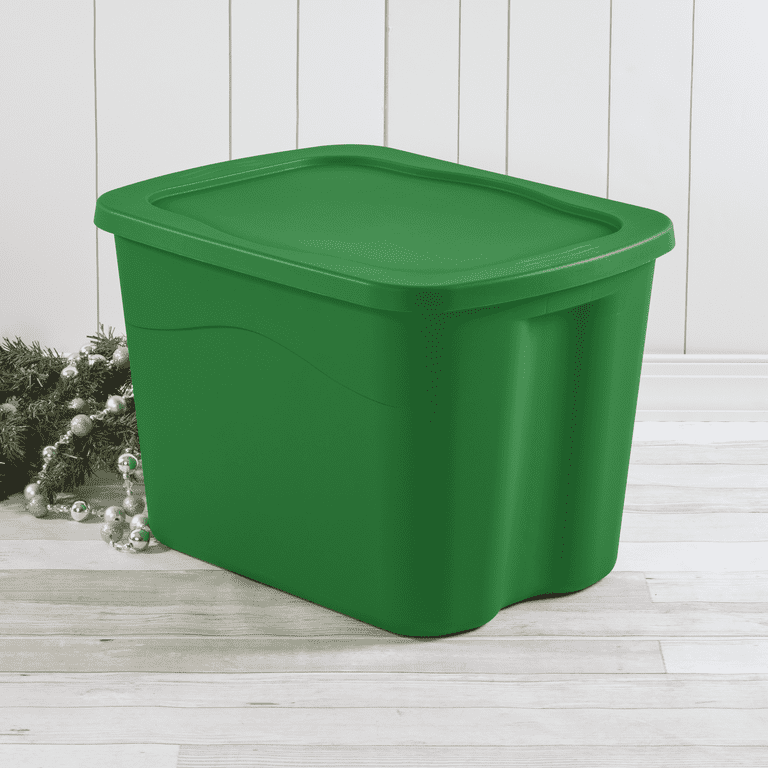 Sterilite Medium Tote Elf Green Holiday Storage Solution