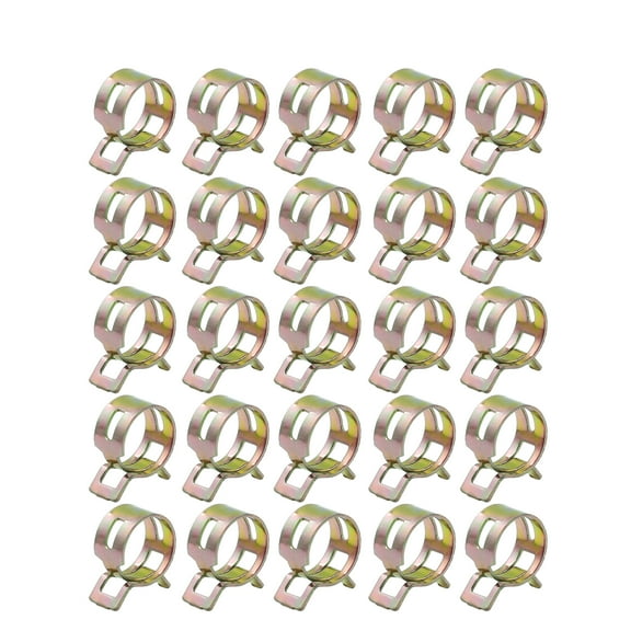 25pcs 12mm Auto Car Fuel Line Spring Clips Water Pipe Air Tube Clamps Hose Fastener