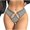 Gray, variant on Womens Low Rise Seamless Bikini Panties Sheer Mesh Metal Ring Cutout Detail Chic Underwear Women