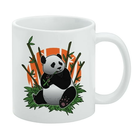 

Giant Panda Bear Eating Bamboo White Mug