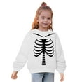 thumbnail image 3 of GPAECEAD Boys Girls Halloween Sweatshirt Toddler Pumpkin Face Long Sleeve Shirt Kids Skeleton Top Clothes 2-10Years White, 3 of 5