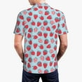 thumbnail image 4 of Balery Strawberries Printed Men’s Short Sleeve Polo Shirt, Midweight Men's Shirt,Golf Polo shirts -, 4 of 9