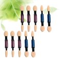 thumbnail image 2 of 10pcs Dual Sided Eye Shadow Sponge Applicator Portable Eye Shadow Brush Makeup Tool for Women Girls (Random Color), 2 of 7